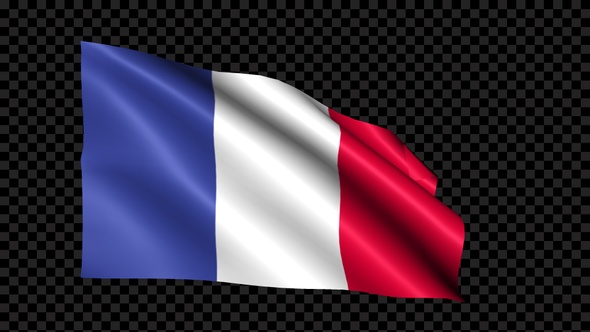 France Flag Blowing In The Wind alt