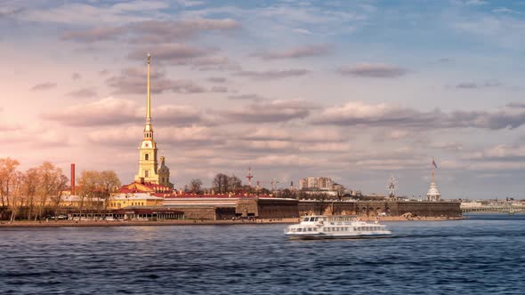 View of Peter and Paul Fortress. St. Petersburg.