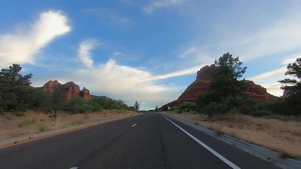 Highway 89A Driving Video in Village of Oak Creek Approaching Bell Rock alt