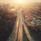 Urban Car Road Traffic Congestion Aerial View - VideoHive Item for Sale