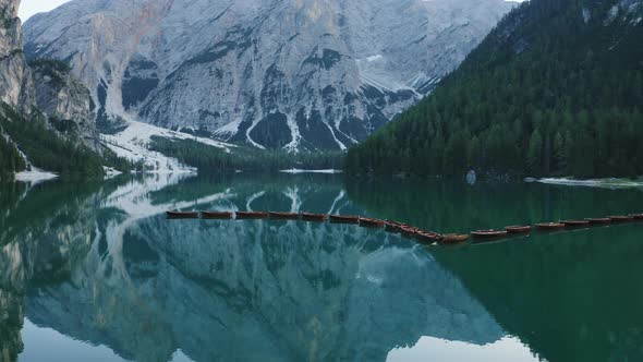 Most Beautiful Lago Di Braies Also Known Pragser Wildsee
