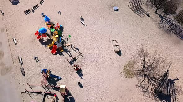 Empty Playground Aerial.