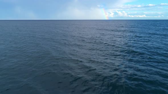 Aerial View of Sea Horizon