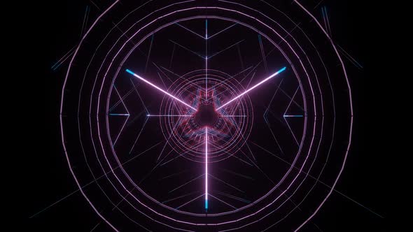 Abstract VJ loop with color laser wireframe lines alt