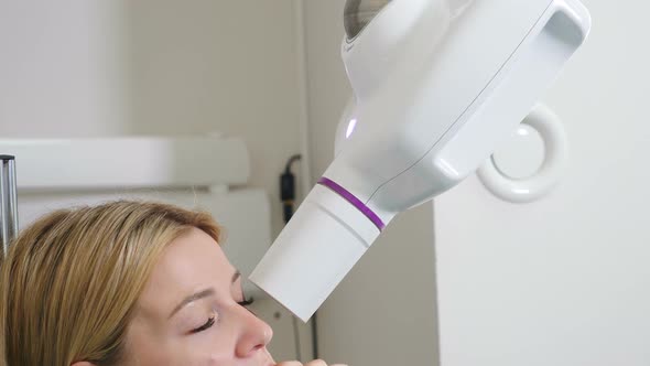 Female Patient Having Her Bad Tooth Xrayed alt