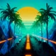 80&#39;s Tropical Retro Road 4k - VideoHive Item for Sale