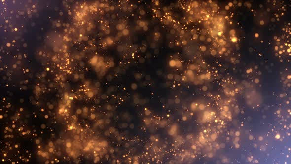 Gold Particles with Bokeh Pulsing