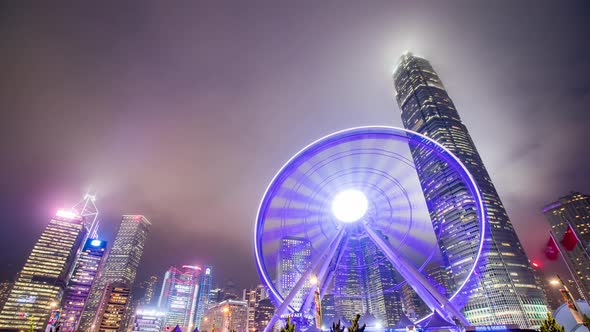 Time lapse of Hong Kong landmark