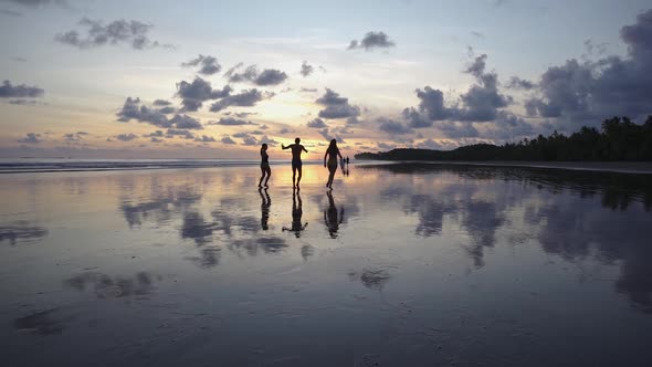 Three Friends Celebrating Life