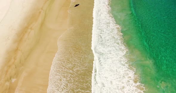 Aerial of beautiful beach alt