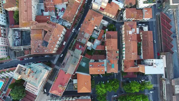 Aerial View of the Streets of a Small Italian Town alt