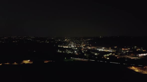 Aerial View Indutrial Area Night alt