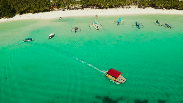 Boracay Island with White Sandy Beach, Philippines alt