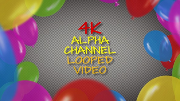 Balloons Frame and Transitions 4K alt
