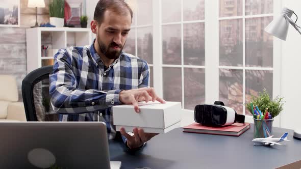 Famous Influencer Filming a Vlog About New Phone alt