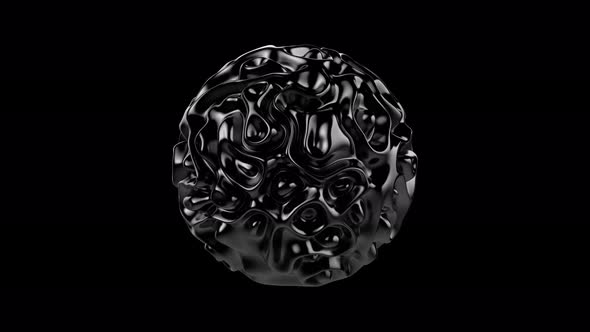 Fluid liquid blob, metaball morphing animation. 