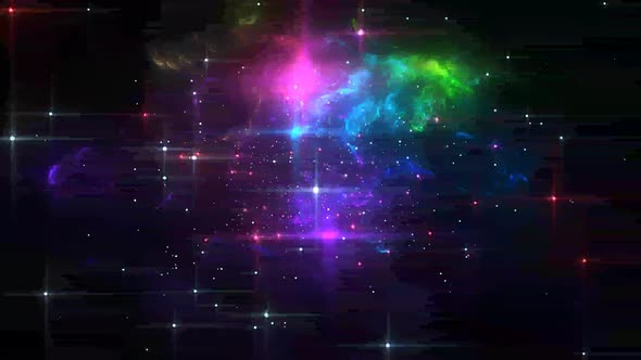 Space Galaxy Sparkling Motion Loop Background