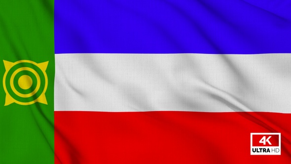Khakassia Flag Waving Slowly Looped alt