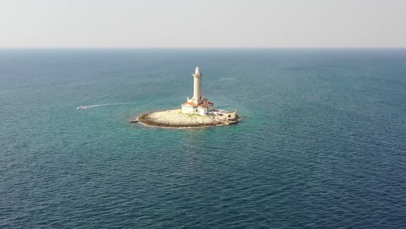 Lighthouse in the Adriatic Sea 