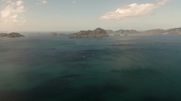 Seascape with Tropical Islands El Nido, Palawan, Philippines alt