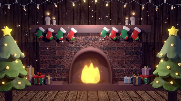 Christmas Fireplace by tykcartoon_plus | VideoHive