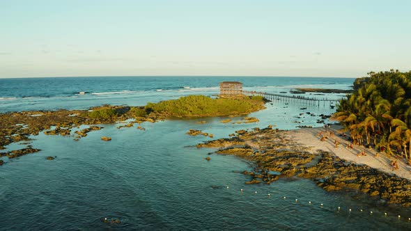 Surf Spot on the Island of Siargao Called Cloud 9. alt