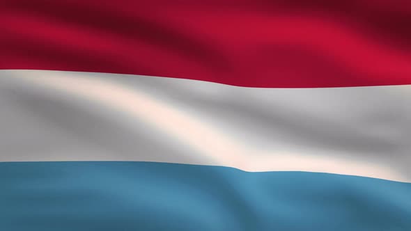 Luxembourg Windy Flag Background 4K alt