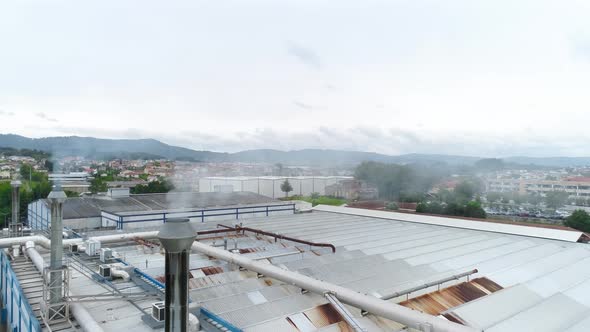 Smokestack in factory alt