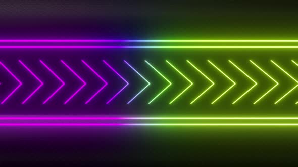 4k Colored Neon Arrow Loops 3