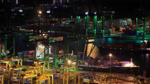 Time-lapse of Commercial port of Singapore alt