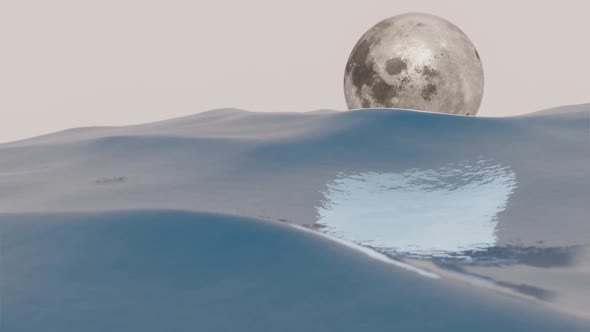 Moon Reflected in the Sea