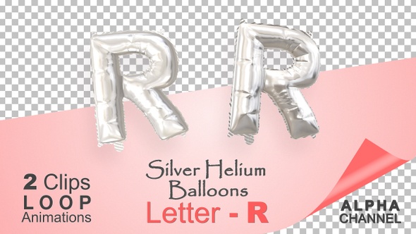 Silver Helium Balloons With Letter – R