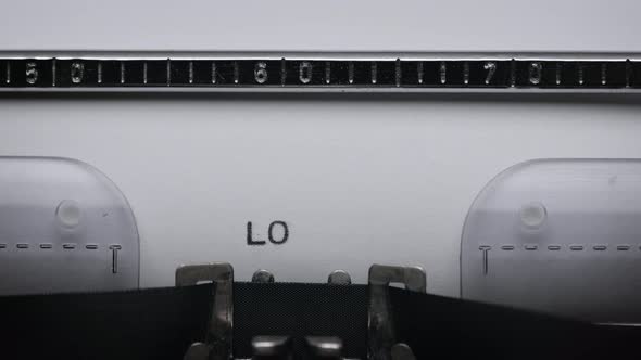 Typing Text on Typewriter alt