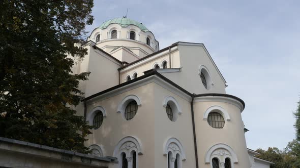 VIDIN, BULGARIA - OCTOBER 10, 2017 St. Panteleimon Church building in  northwestern Bulgarian city