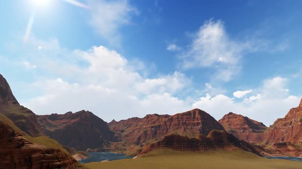 Grand canyon in the middle of the mountain alt