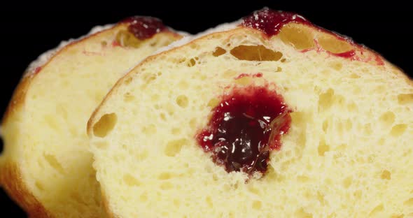 Soft Donut With Cherry Filling Inside alt