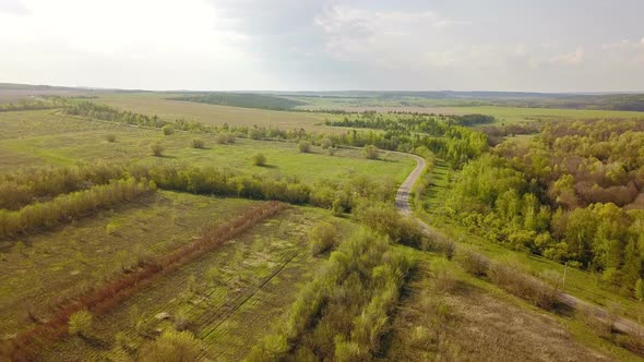 Car On The Village Road