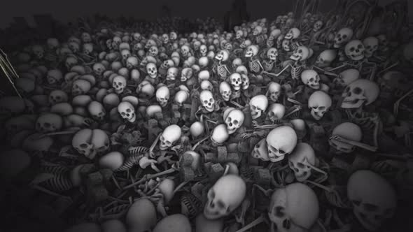 4K Crowd of crawling skeletons, Motion Graphics | VideoHive