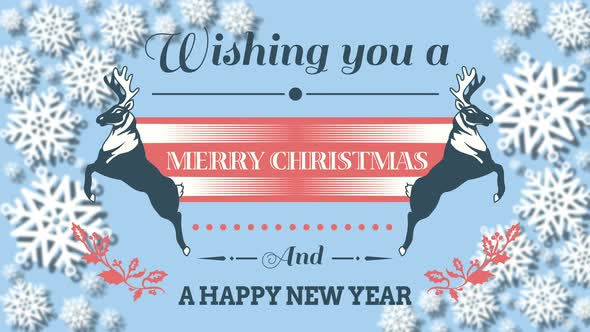 Illustration of christmas greeting and new year message alt