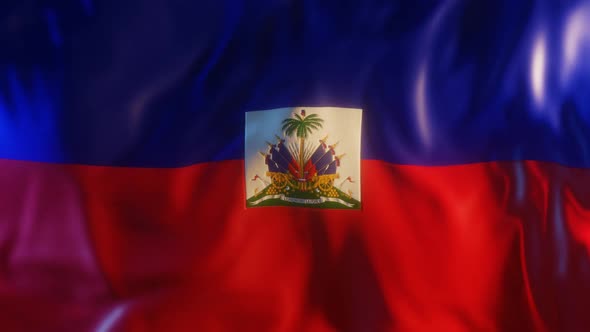 Haiti Flag with Edge Bump