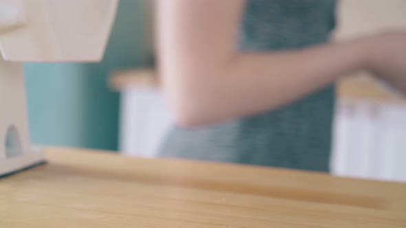Girl with Flour and Man with Domestic Grinder on Foreground alt