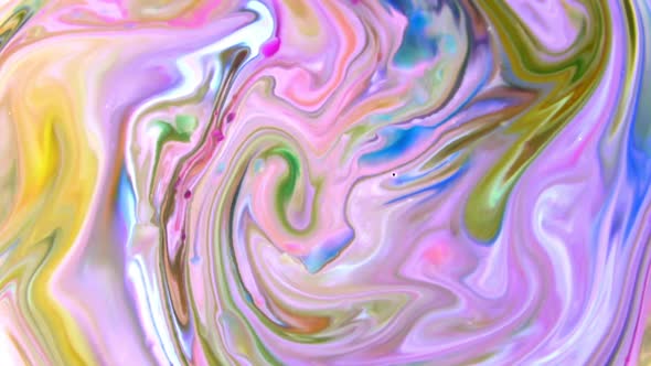 Colorful Chaos Ink Spread In Liquid Paint Turbulence Movement 3