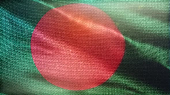 Waving Bangladesh Flag