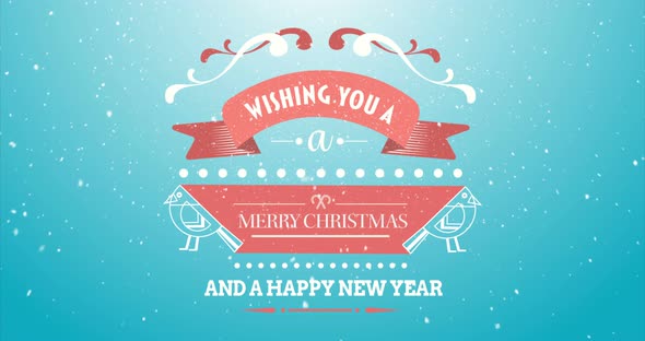 Illustration of christmas greeting and new year message 4k alt
