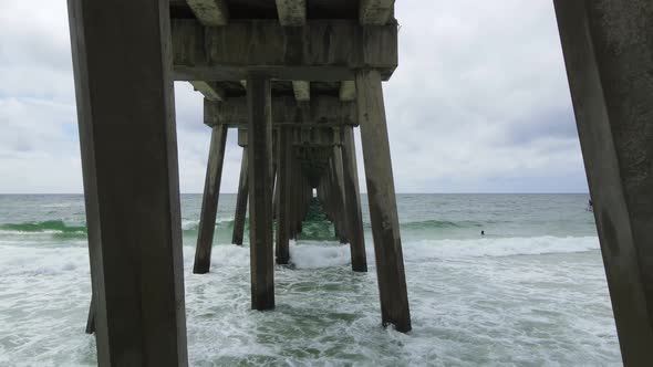 Calm Before the Storm Concept - Hurricane Spot in Florida Gulf Coast. Aerial Drone View alt