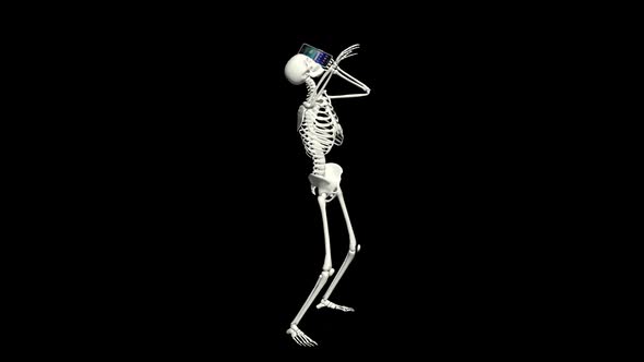 Phone Talking Skeleton