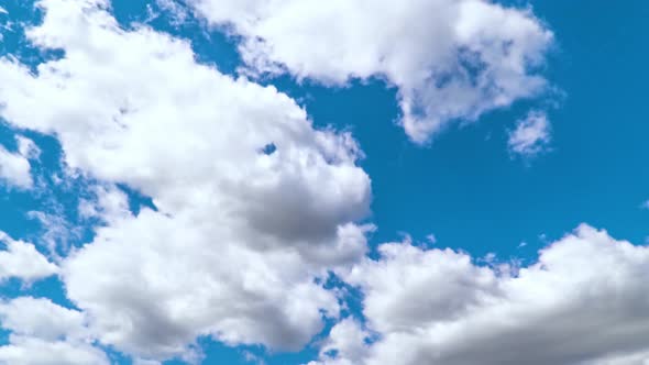 Timelapse Movement of Clouds in the Blue Sky