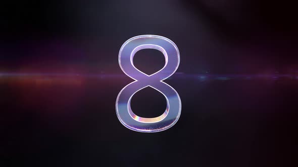 Crystal Countdown Timer From 10 to 0 with Lens Flares alt