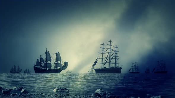 Sea Battle Between Two Fleet