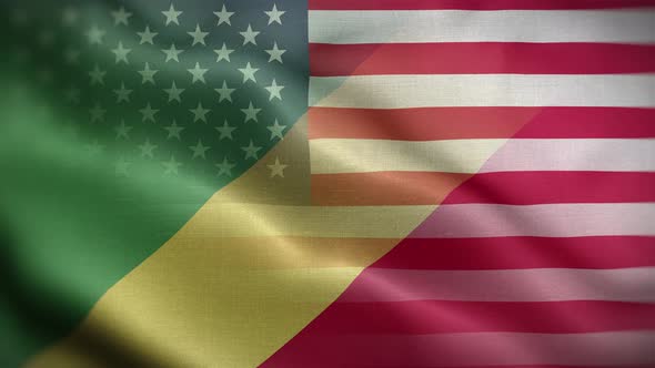 USA Congo Republic Of The Flag Loop Background 4K